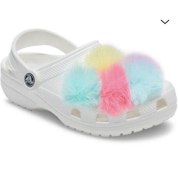 Croc Jibbitz Charm Pack Bright Color Puff Ball 5 pack Item 10009279 New - Picture 5 of 6